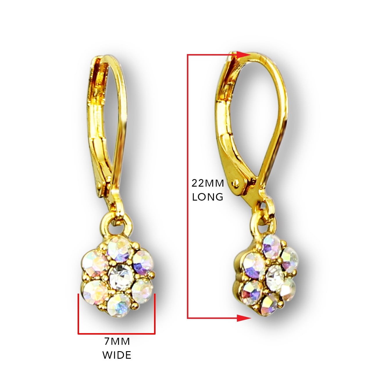 Girls' Dainty Cz Butterfly Screw Back 14k Gold Earrings - Pink & Clear - In  Season Jewelry : Target